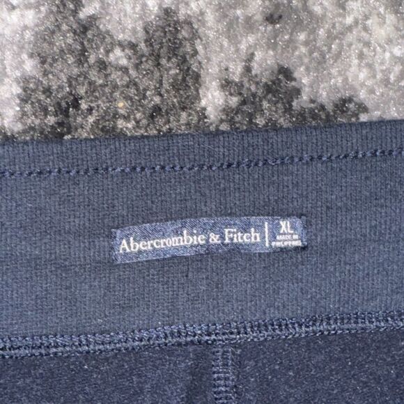Abercrombie & Fitch Navy Blue Fleece Leggings Women’s Size X-Large - Picture 5 of 5